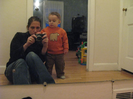 Jennifer and Lucas in the Mirror