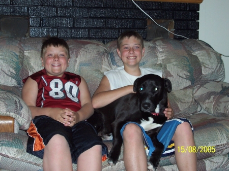 A.J., Nick & our dog Lucky :@)
