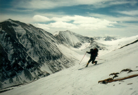 Telemark skiing on Northstar Mountain
