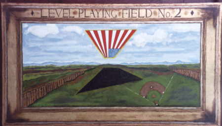 Level Playing Field No. 2, oil on wood, 1994