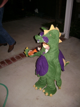 My son Wyatt's 2nd Halloween as a Dragon