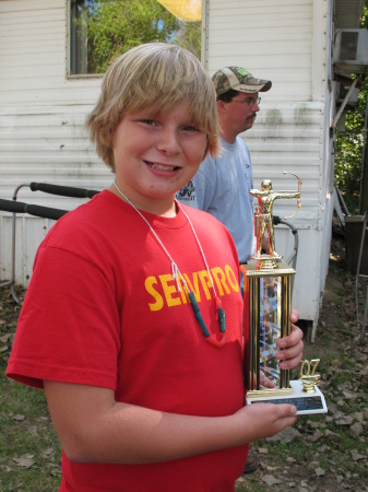 Cody, my stepson, winning an archery award