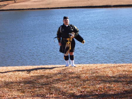The Playing of the Bagpipes
