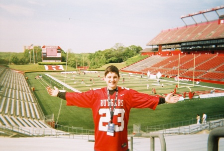 My son at Rutgers all access w/ Greg Schiano, 2007