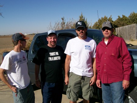 pre-reunion...tom kuemmerle, kevin blach, carlton smith... in kansas.. with lori dwyer