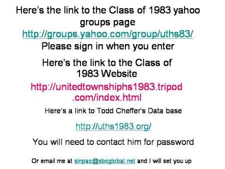 Class of 1983 websites