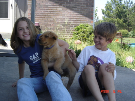 Kids and Yager Puppy