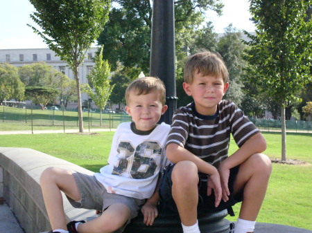 Seth, 5 and Luke, 8 in Washington, DC