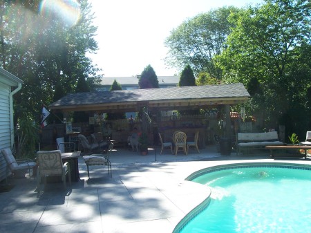 Our backyard tiki bar!