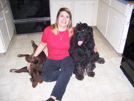 Diane and her pet pooches.