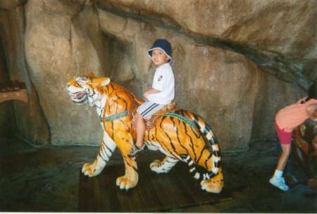 DJ riding a Tiger