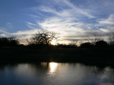 Sunset over the ranch