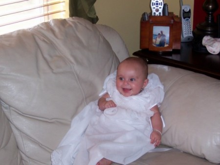 Mia in her Christening Gown