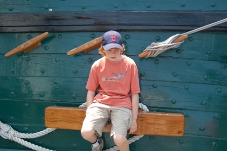 Tyler on the USS Constitution