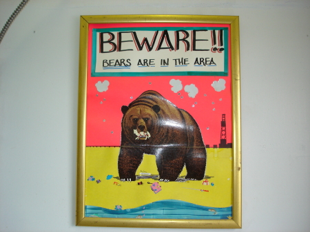 TYPICAL WARNING SIGN IN PRUDHOE BAY, ALASKA
