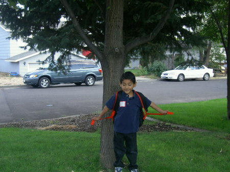 Anthony first day of school