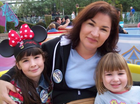 Me and my girls on the teacup ride.