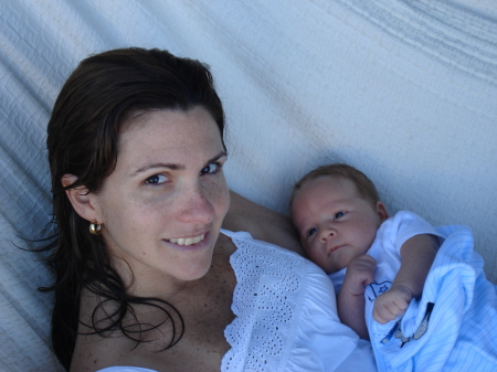 Me & my newborn son Jean-paul