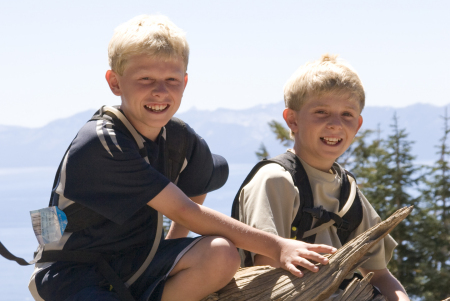 Zack and Ty in Lake Tahoe.