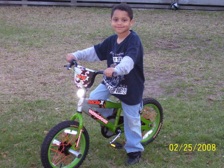 Darren riding his bike.