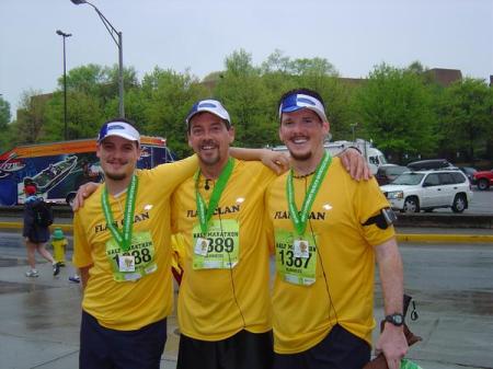 My husband and sons at the Knoxville Marathon.