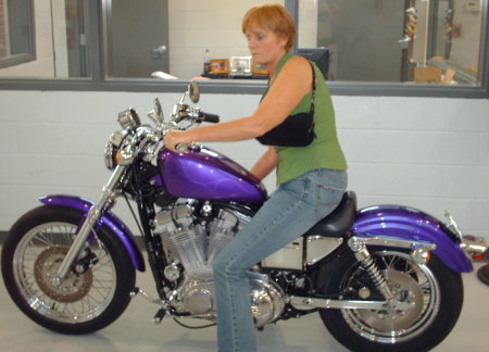 This my Wife and her Bike