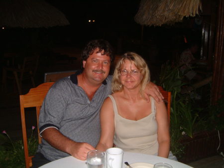My wife and I in Belize