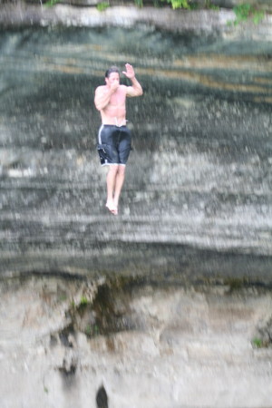 Cliff jumping at Beaver Lake 2007