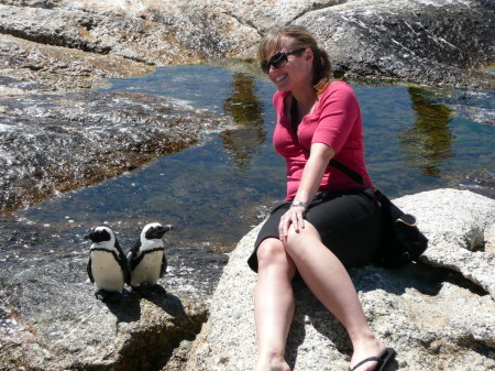 Jen with Penguins