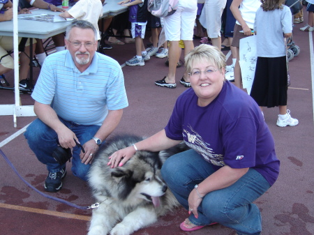 Mike and I at Huskies picture day. UW Seattle Wa