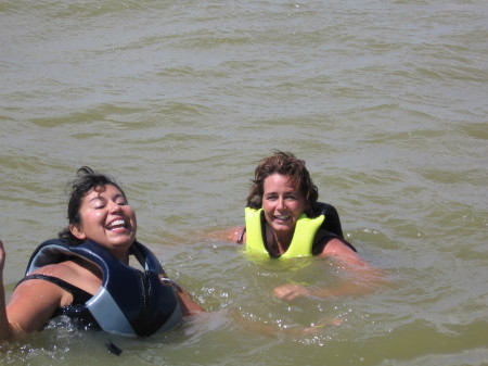 My friend Angie and I at Lake Henry in CO