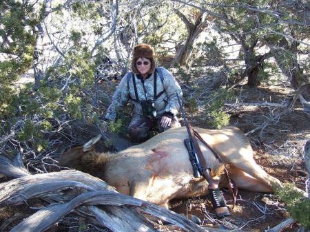 doreen with elk cow yummmmm Jan. 2008