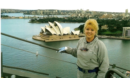 On top of the Sydney Harbour Bridge