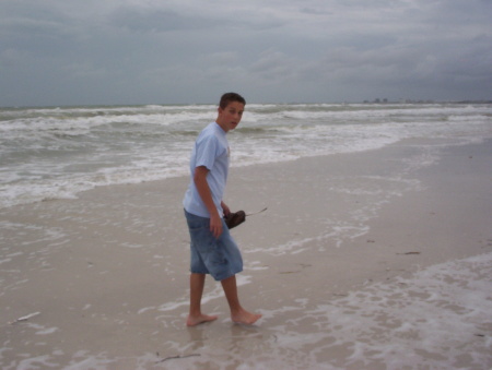 My son Luis on the East Coast Beach.....