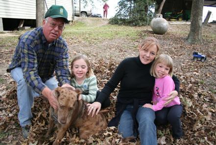 With my Dad and nieces at my parents camp in North Louisiana