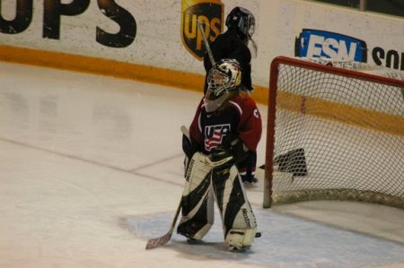 Elisabeth at hockey practice