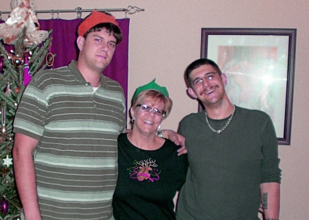 Chris, Jason and I at Christmas, 2007