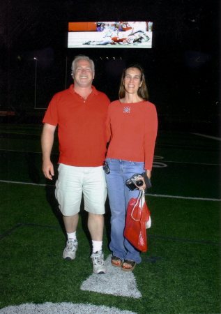 Steve and I on the field of Memorial Stadium, Lincoln Nebraska