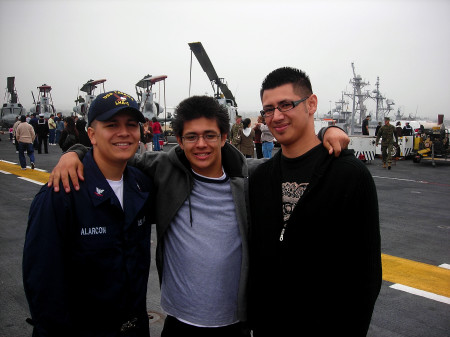 On The deck of the USS Tarawa