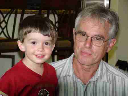 My son James and I, August 2007