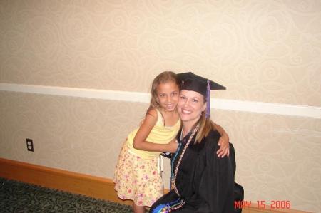 Me & My daughter Kyleigh at my College Graduation