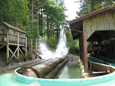The log ride at Enchanted Forest