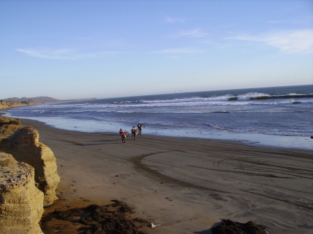 Dean's Mexico Baja ride-Wheelie's on the beach