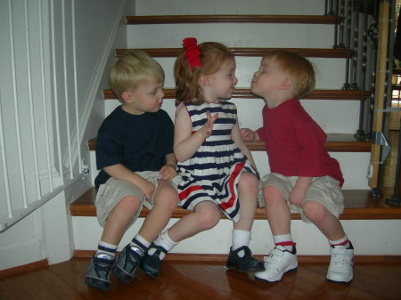 a love triangle - my triplets!