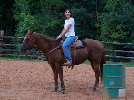 me on my barrel horse