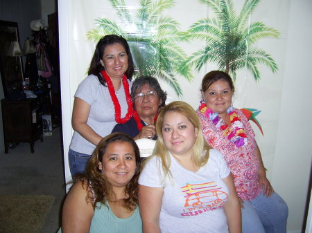 my mom, sisters and me