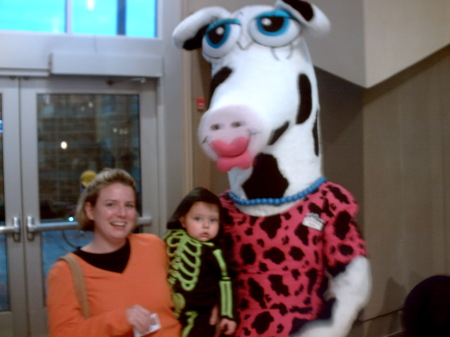 me, troy and the maggie moo's cow