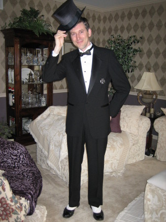 Dressed for a 1930's murder mystery dinner as the German Ambassador (No, I didn't do it.)