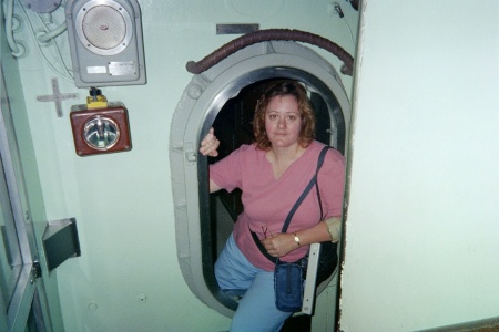 Below deck in a submarine