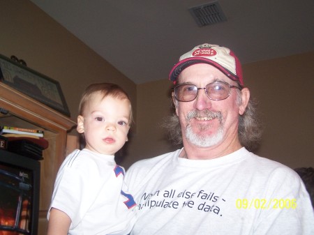 my husband (robert) and grandson (easton)